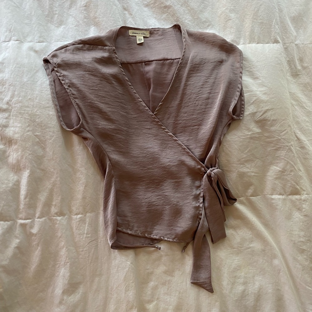 Urban Outfitters Satin Wrap Top